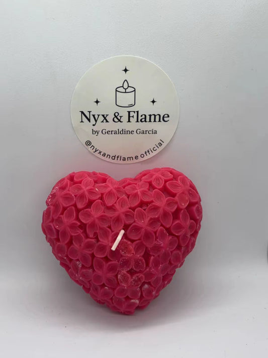 Corazón con flores grande