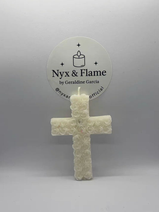 Vela Cruz con Flores